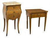 (2) VARIED FRENCH BEDSIDE CABI