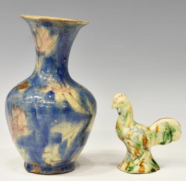 (2) VASE & STAFFORDSHIRE