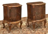 (2) VENETIAN BURLED WALNUT BED
