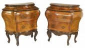 (2) VENETIAN BURLED WALNUT BOM