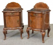 (2) VENETIAN BURLWOOD BOMBE BE
