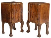 (2) VENETIAN BURLWOOD CLAW-AND