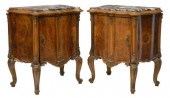 (2) VENETIAN MARBLE-TOP BURLWO