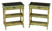 (2) VENETIAN MIRRORED PAINTED