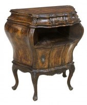 (2) VENETIAN PATCHED BURLWOOD