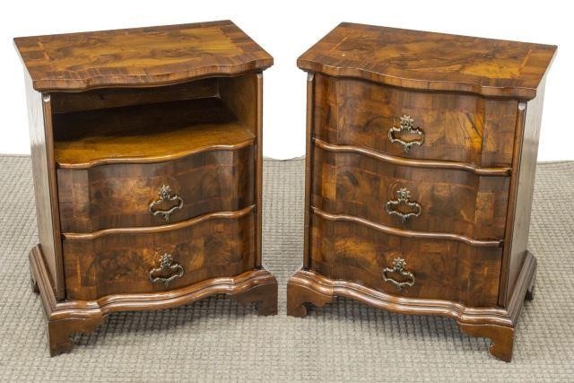(2) VENETIAN PATCHWORK WALNUT