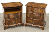 (2) VENETIAN PATCHWORK WALNUT