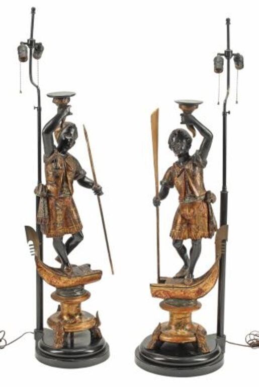 (2) VENETIAN STYLE BLACKAMOOR