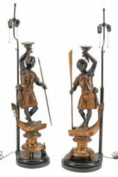 (2) VENETIAN STYLE BLACKAMOOR