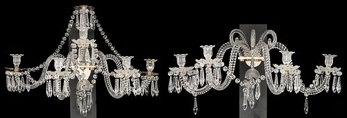 2 VENETIAN STYLE CUT CRYSTAL