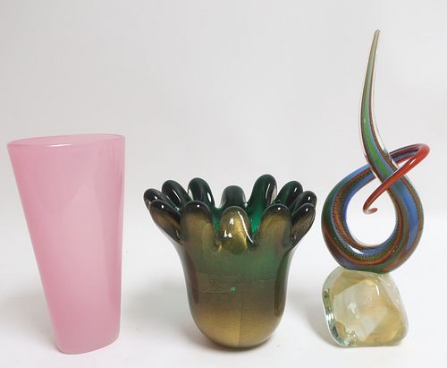 2 VENETIAN VASES & S. FRATTINI