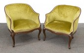 (2) VENETIAN VELVET UPHOLSTERE