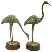 (2) VERDE PATINATED BRONZE CRA