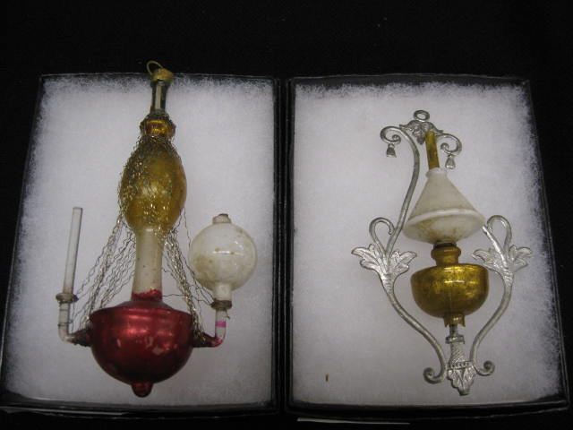 2 Victorian Blown Glass Christmas