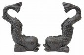 (2) VICTORIAN CAST IRON DOLPHI