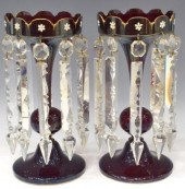 (2) VICTORIAN FLORAL ENAMELED