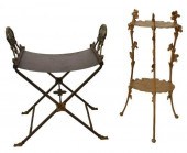 (2) VICTORIAN GILT METAL CURUL