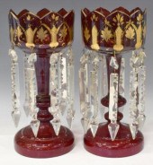 (2) VICTORIAN PARCEL GILT RUBY
