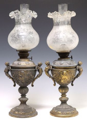 (2) VICTORIAN PATINATED METAL