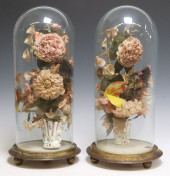 (2) VICTORIAN STYLE GLASS CLOC