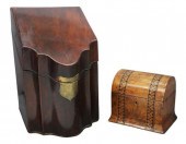 (2) VICTORIAN TEA CADDY & GEOR