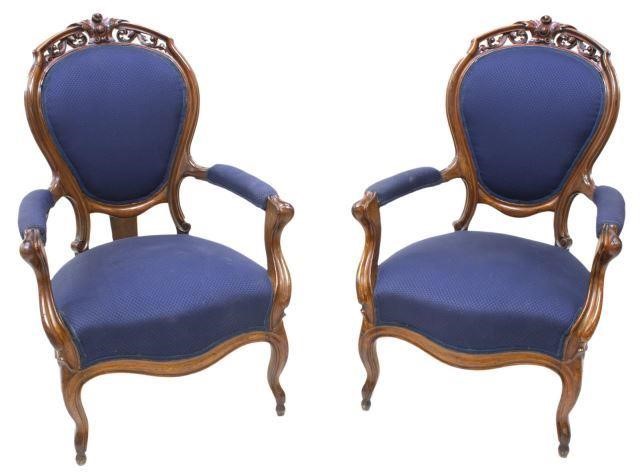 (2) VICTORIAN UPHOLSTERED PARLOR