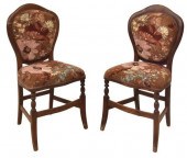 (2) VICTORIAN UPHOLSTERED PARL