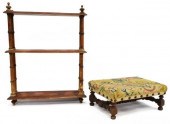 2) VICTORIAN WALL ETEGERE & TA
