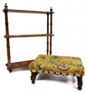 2) VICTORIAN WALL ETEGERE & TA