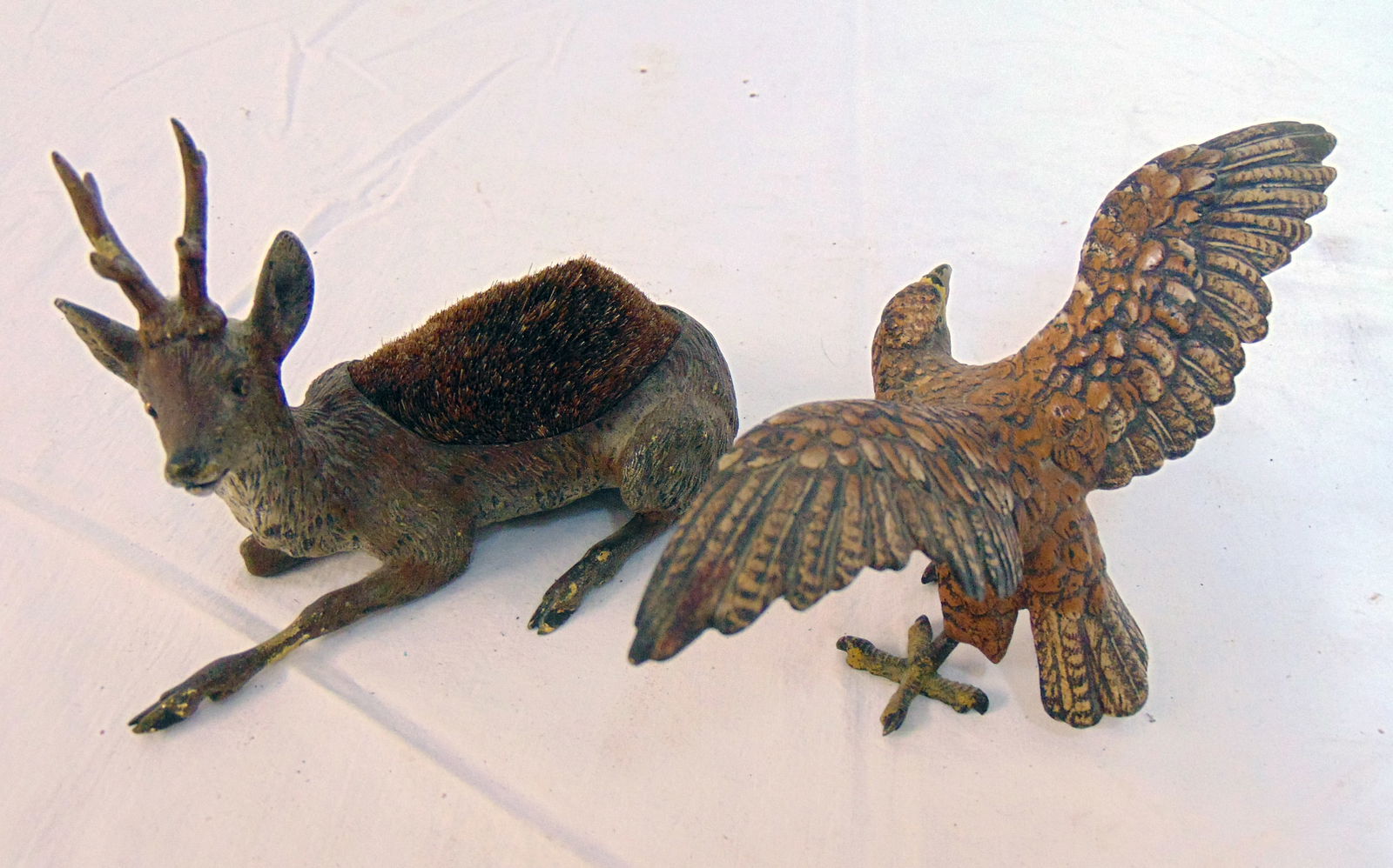 2 VIENNA BRONZES, EAGLE WITH SPREAD