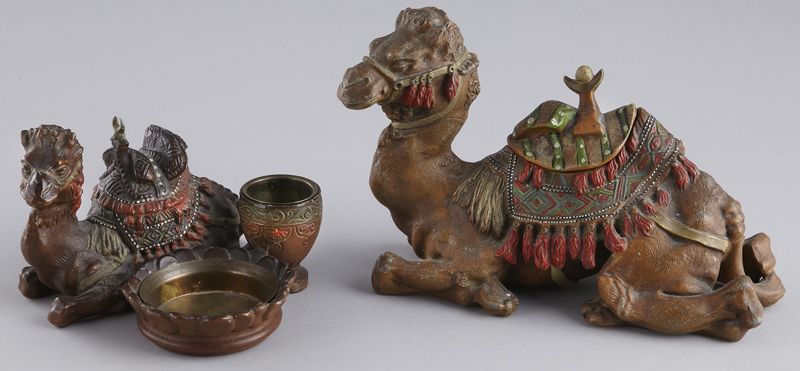 (2) Viennese cold painted camel
