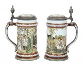 (2) Villeroy & Boch Mettlach s