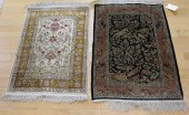 2 VINTAGE AND FINELY HAND KNOT