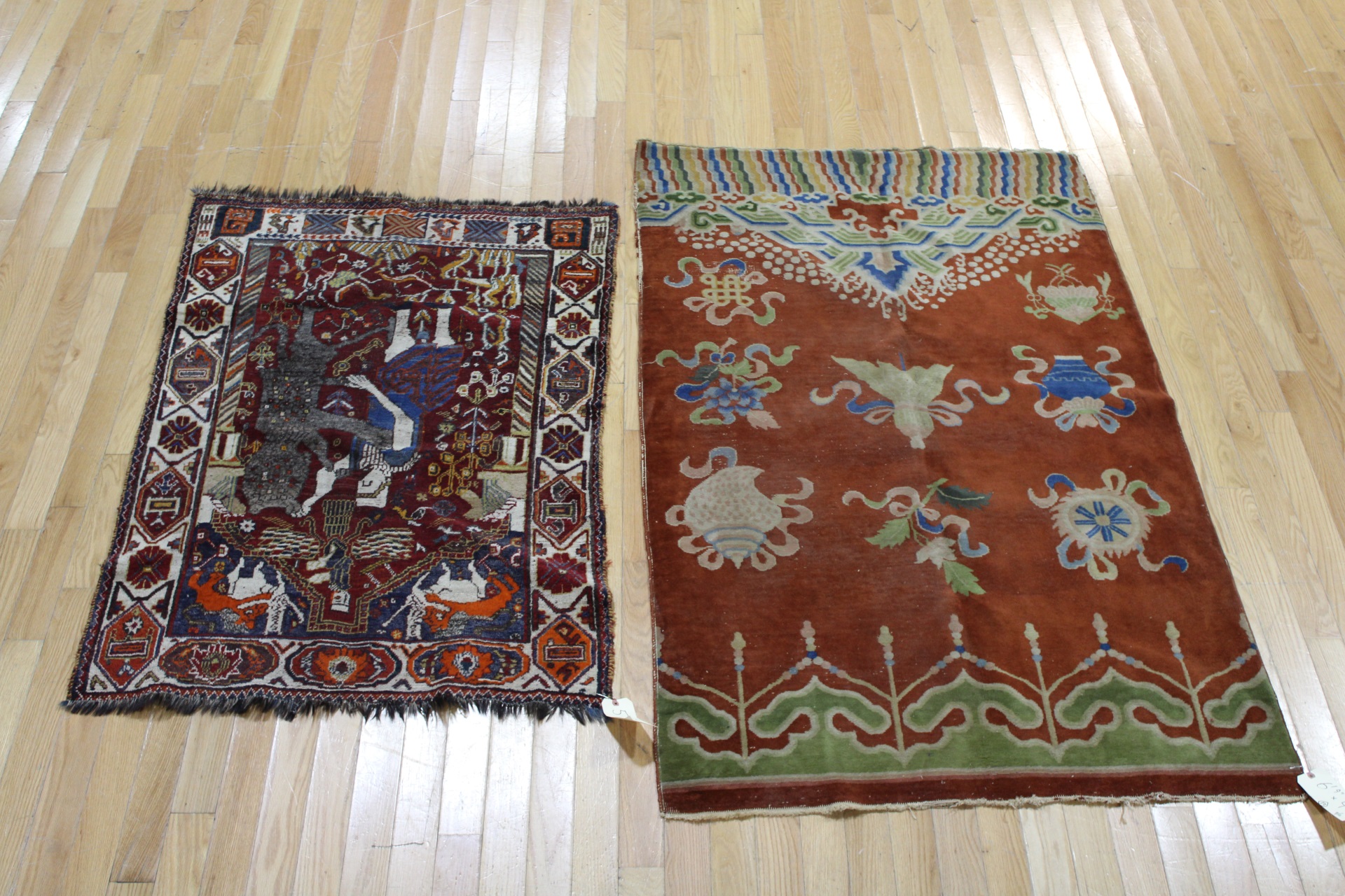 2 VINTAGE AND FINELY HAND WOVEN