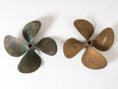 (2) VINTAGE BRASS BOAT PROPELL