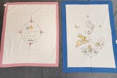 2 Vintage c1940 Embroidered Cr