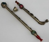2 VINTAGE CHINESE SILVER JADE