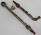 2 VINTAGE CHINESE SILVER JADE
