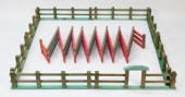 2 VINTAGE CHRISTMAS TREE FENCE