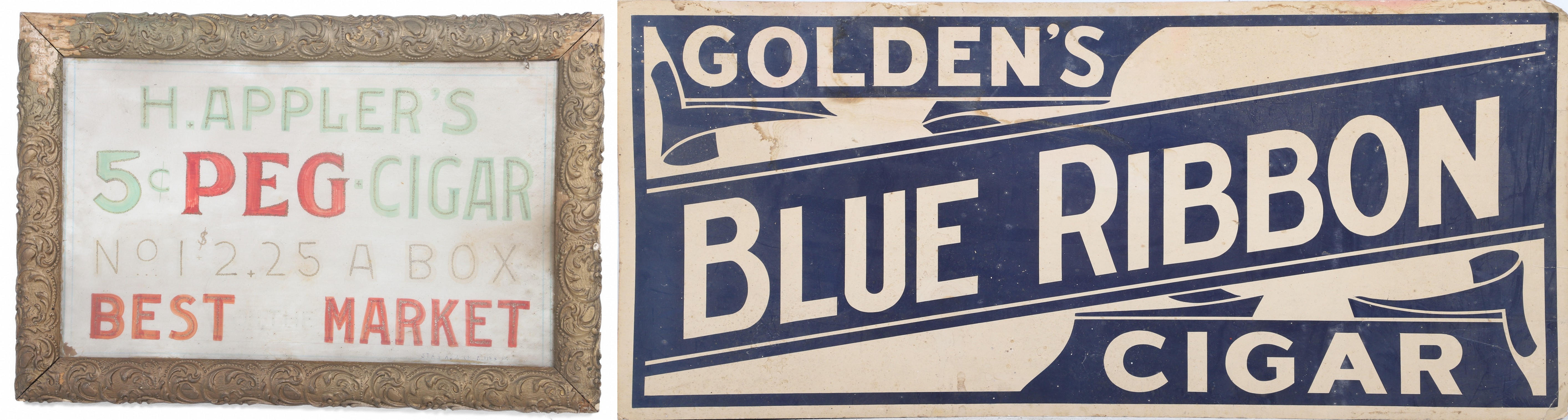 (2) Vintage cigar advertising