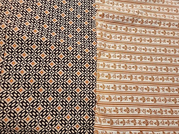 2 vintage cotton home decor