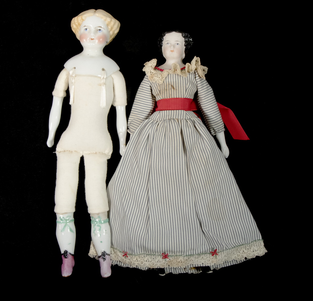 (2) VINTAGE DOLLS Including: Bisque