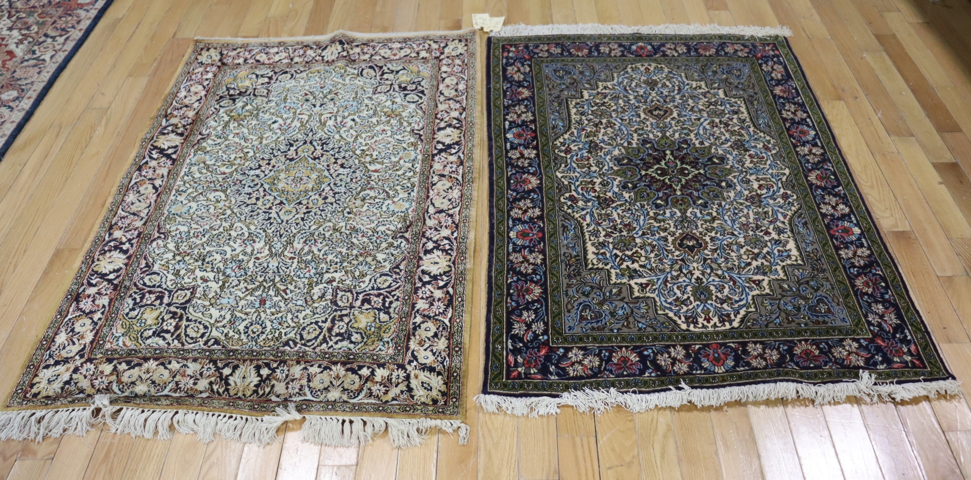 2 VINTAGE & FINELY HAND KNOTTED