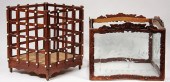 (2) VINTAGE FLOOR CONTAINERS -