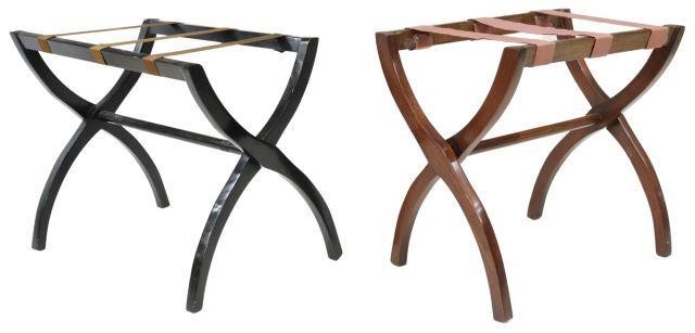 (2) VINTAGE FOLDING LUGGAGE RACKS /