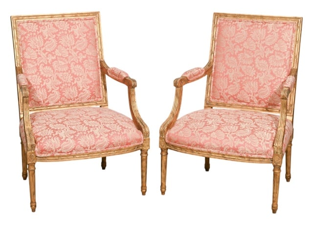 2 VINTAGE FRENCH CARVED GILT