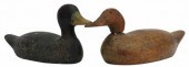 (2) VINTAGE HAND-CARVED DUCK D