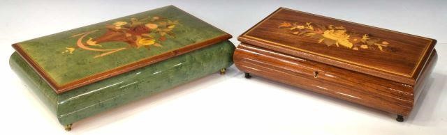 (2) VINTAGE ITALIAN MARQUETRY MUSIC