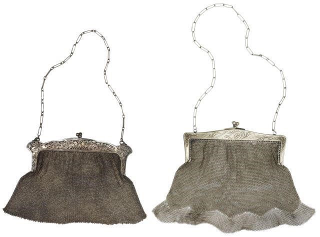 (2) VINTAGE LADIES' MESH EVENING
