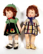 (2) VINTAGE LENCI STYLE CLOTH